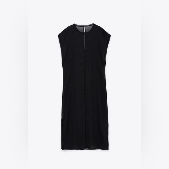 NWT ZARA Black Sheer Tunic - Picture 7 of 12
